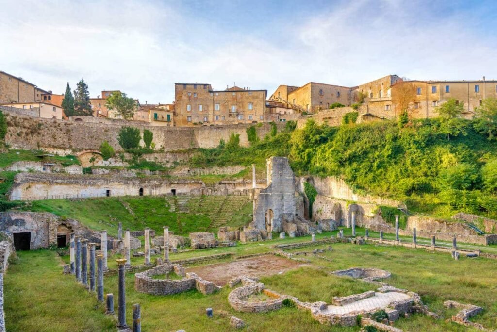 Etruscan ruins in Volterra, Tuscany