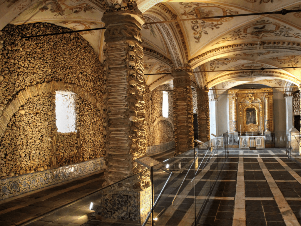 Interior of the Chapel of Bones in Évora