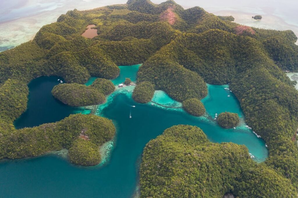 Sugba Lagoon turquoise water on Siargao Island, Philippines