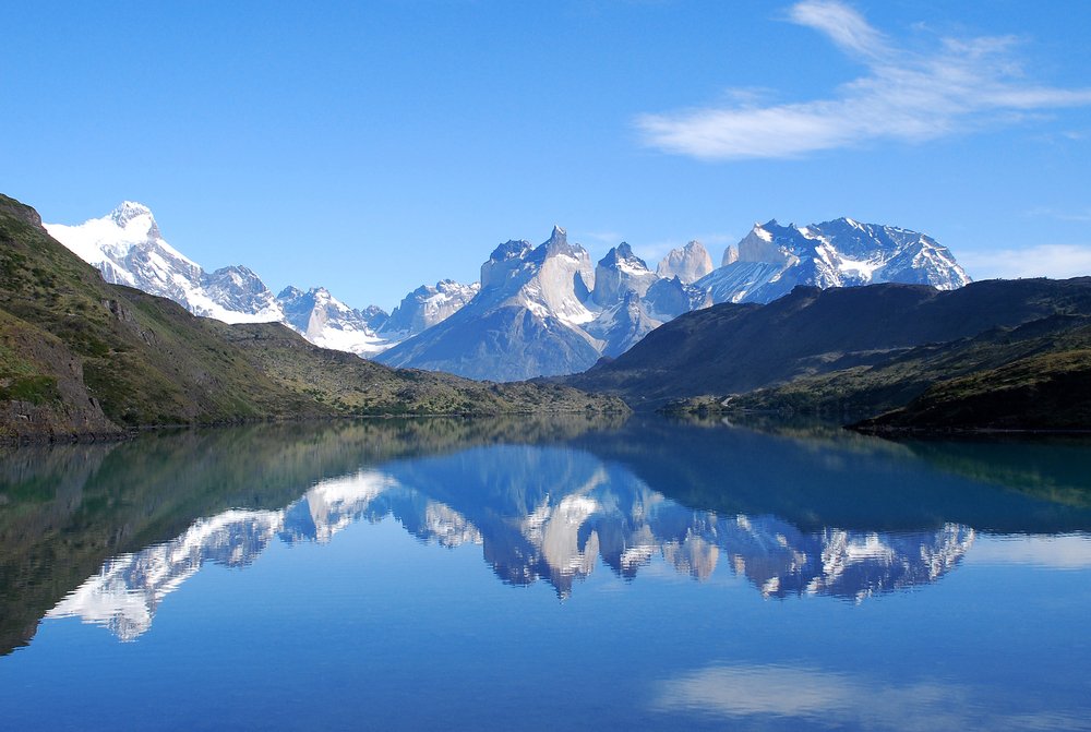 Tierra del Fuego National Park lake with mountain reflections - Ushuaia Patagonia Argentina