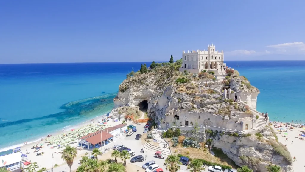 Panoramic view of Tropea with Santa Maria dell’Isola sanctuary