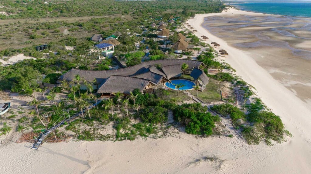 Beach and lagoon scene in the Bazaruto Archipelago, Mozambique