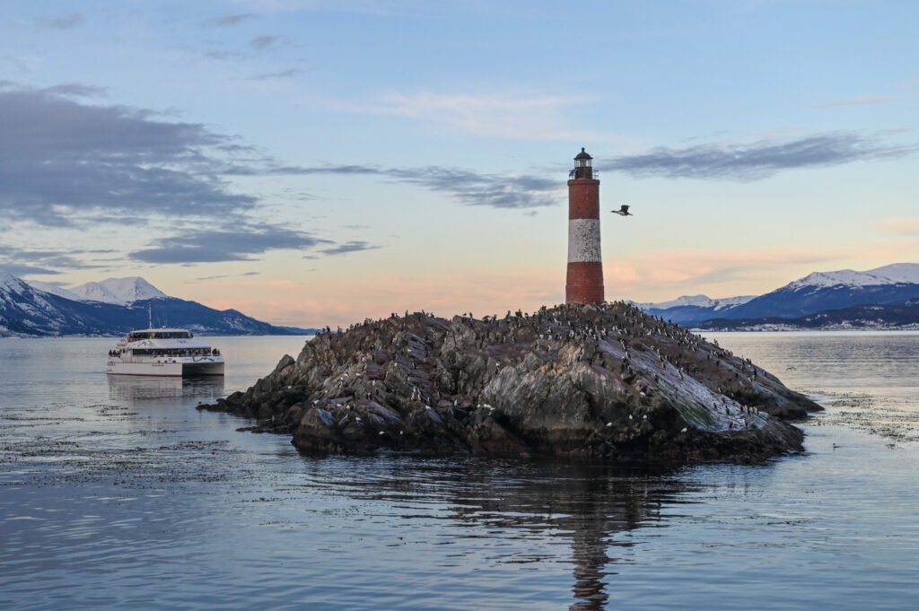 Les Eclaireurs lighthouse on Beagle Channel boat trip - Ushuaia Patagonia Argentina