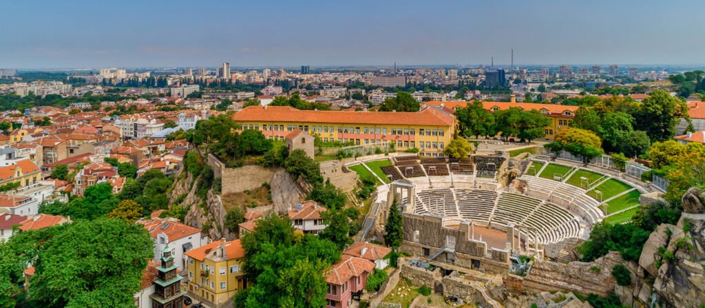 Plovdiv Bulgaria hidden gems Eastern Europe - Roman theatre aerial view