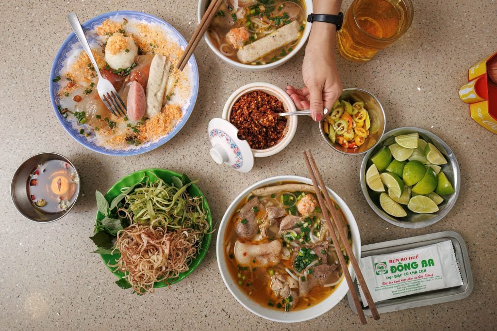 Bún bò Huế noodle soup in Hue, Vietnam