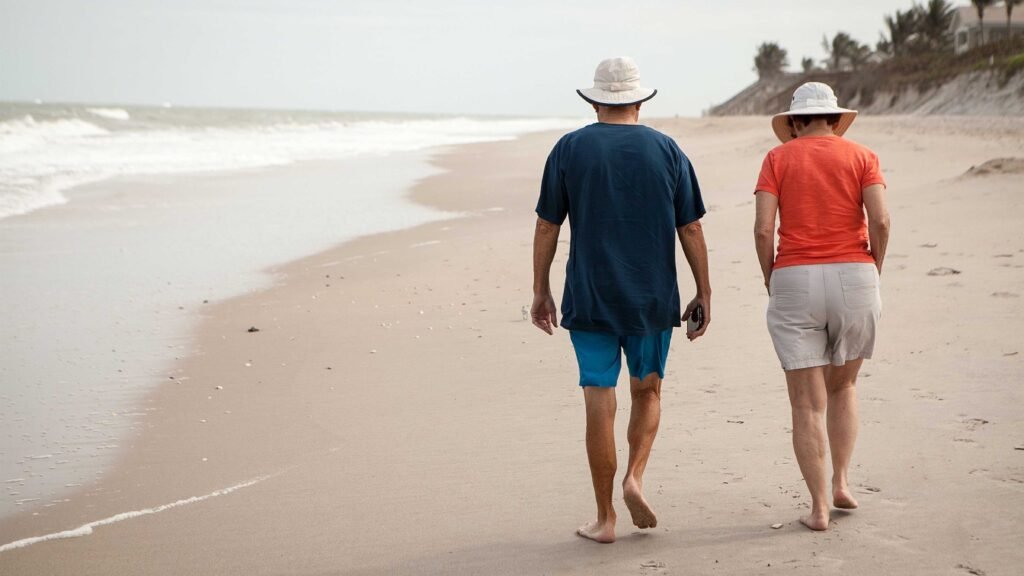 Couple taking a quiet break while planning travel with mental health needs