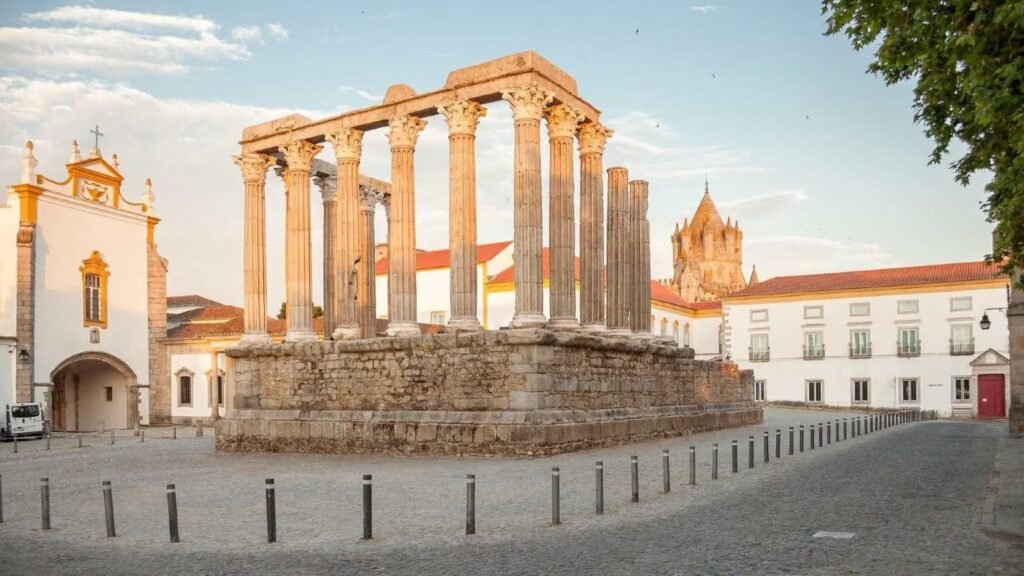 Roman Temple of Évora in Portugal