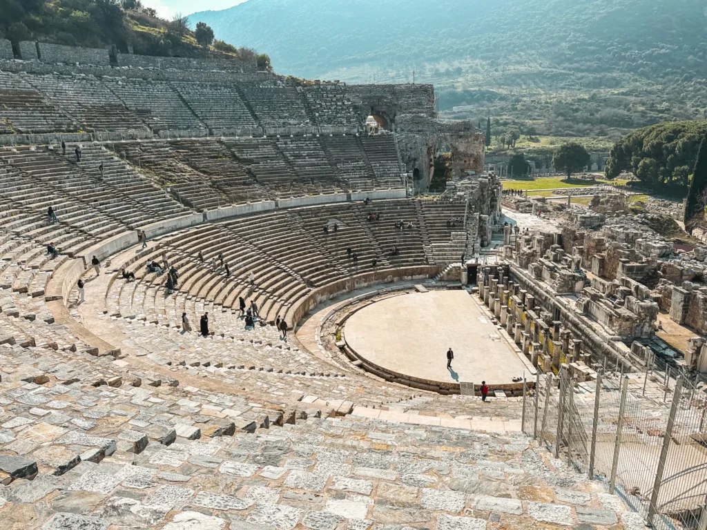 Great Theatre of Ephesus seating 25000 spectators, ancient ruins in Turkey