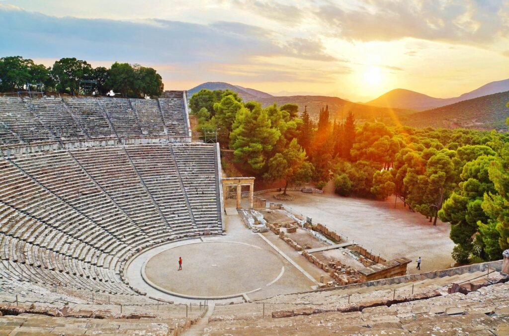 Ancient Theatre of Epidaurus in the Peloponnese Greece