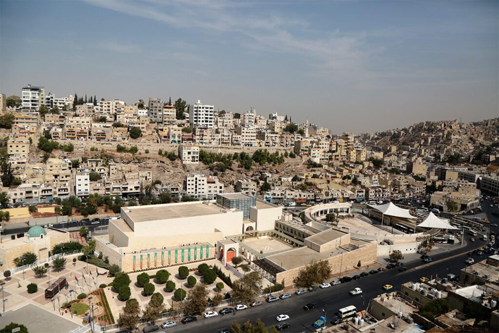Amman Jordan city panorama with traditional architecture