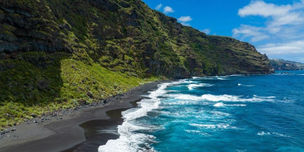 Volcanic coastline of Lanzarote in the Canary Islands, a winter sun destination