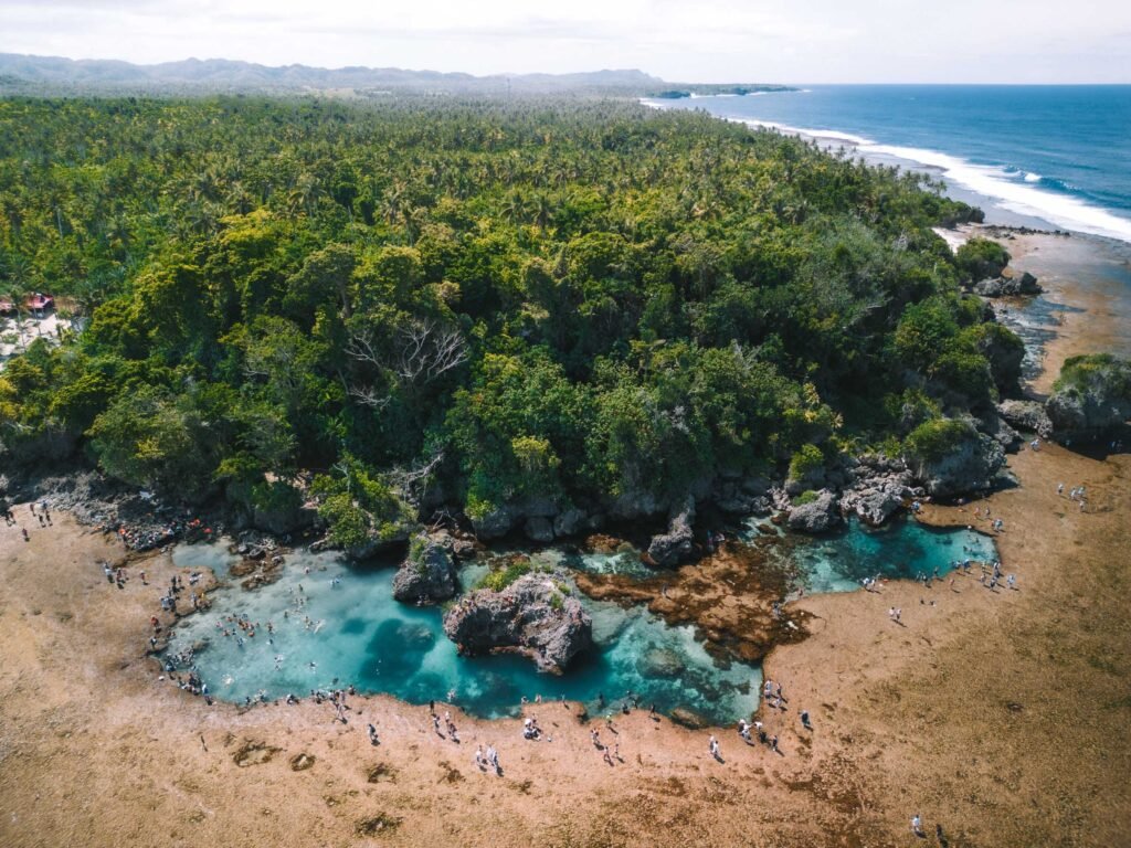 Magpupungko Rock Pools at low tide, Siargao, Philippines