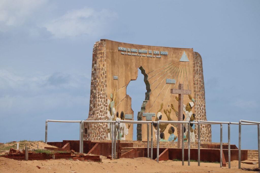 The Door of No Return memorial monument in Ouidah, Benin, marking the slave trade departure point in West Africa