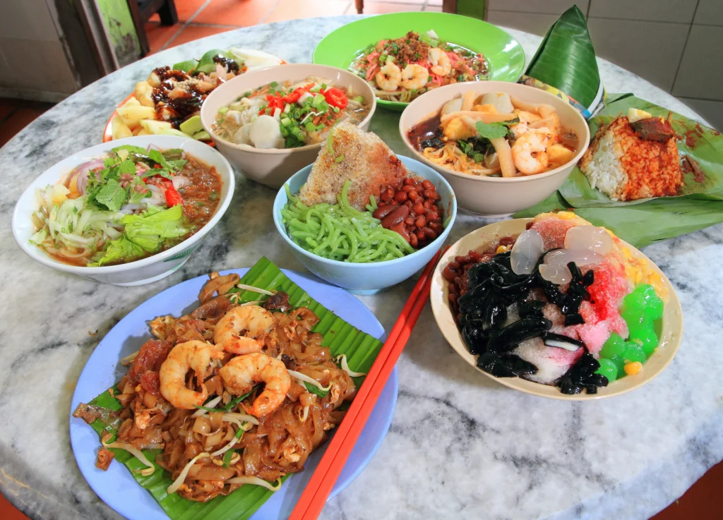 Penang Malaysian street food dishes