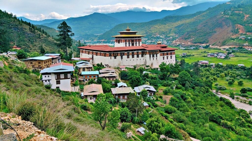 Rinpung Dzong fortress monastery in Paro Valley Bhutan