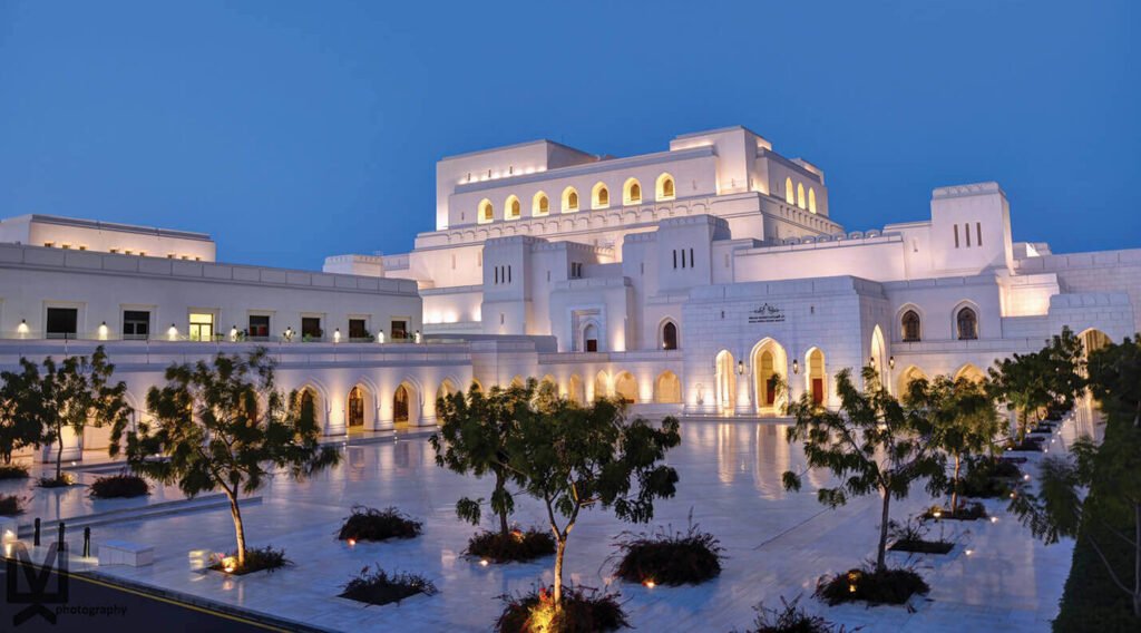 Royal Opera House Muscat at night – Oman travel guide cultural highlights
