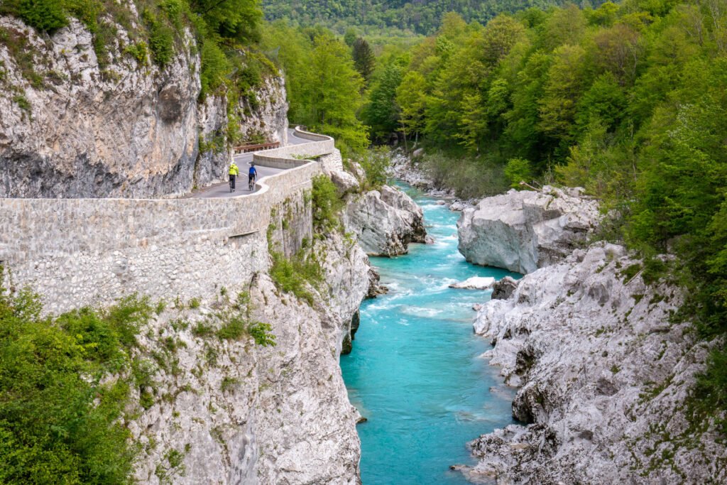 Emerald Soča River in Slovenia's Soča Valley