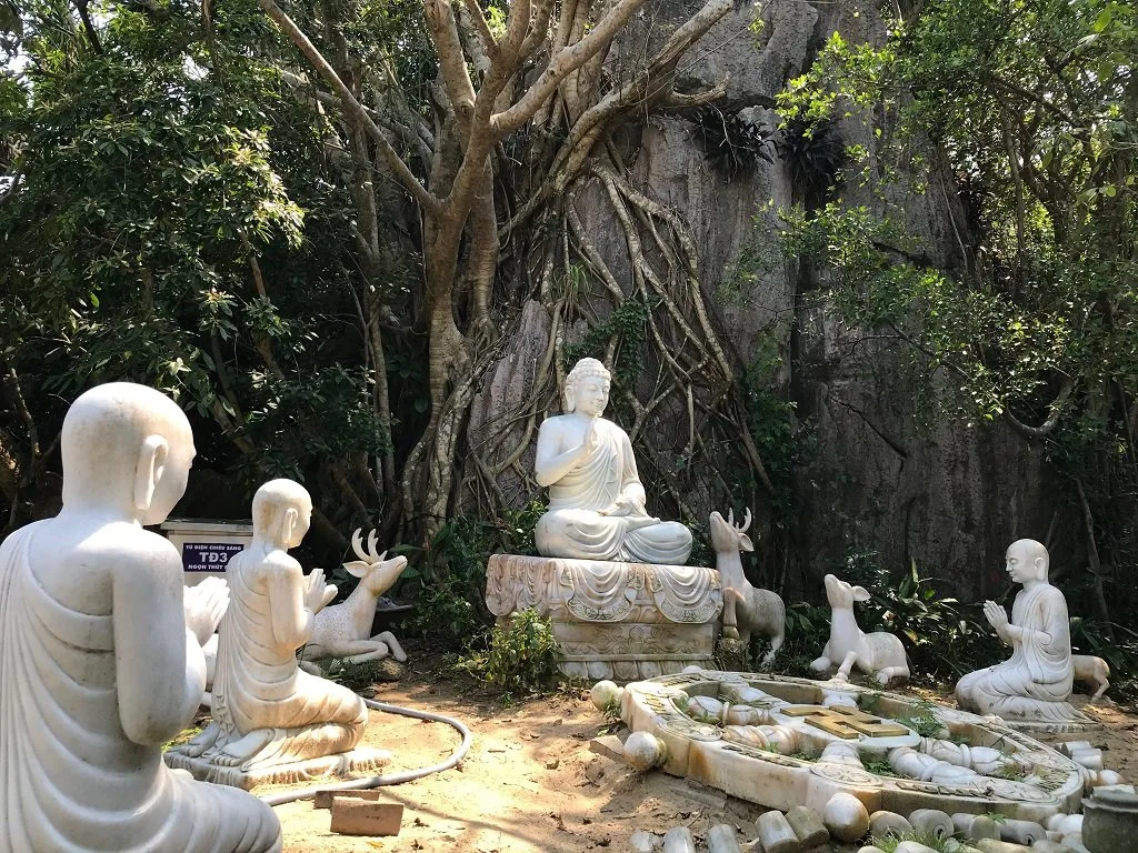 Temple statues in the Marble Mountains Da Nang