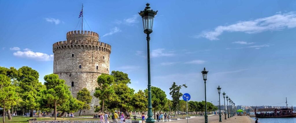 Thessaloniki waterfront promenade on the Thermaic Gulf