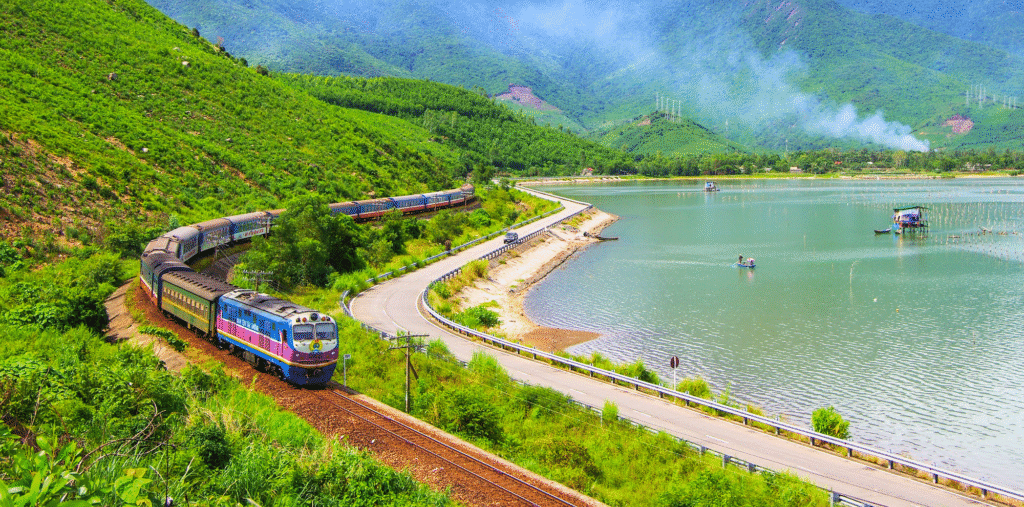 Vietnam Railways train on the Hanoi to Ho Chi Minh City route