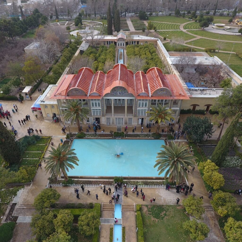 Eram Garden Shiraz aerial view UNESCO Persian garden - Iran travel guide Shiraz